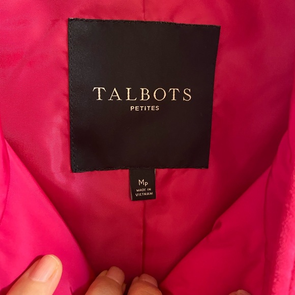 Talbots Petites Hot Pink Quilted Shell Vest Medium petite - Picture 5 of 6
